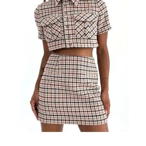 Rumored - Coco Mini Skirt Newbury Plaid Tweed *sold out online*